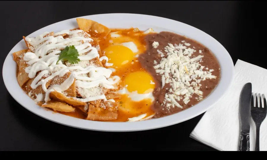Chilaquiles imagery used in the restaurant concept