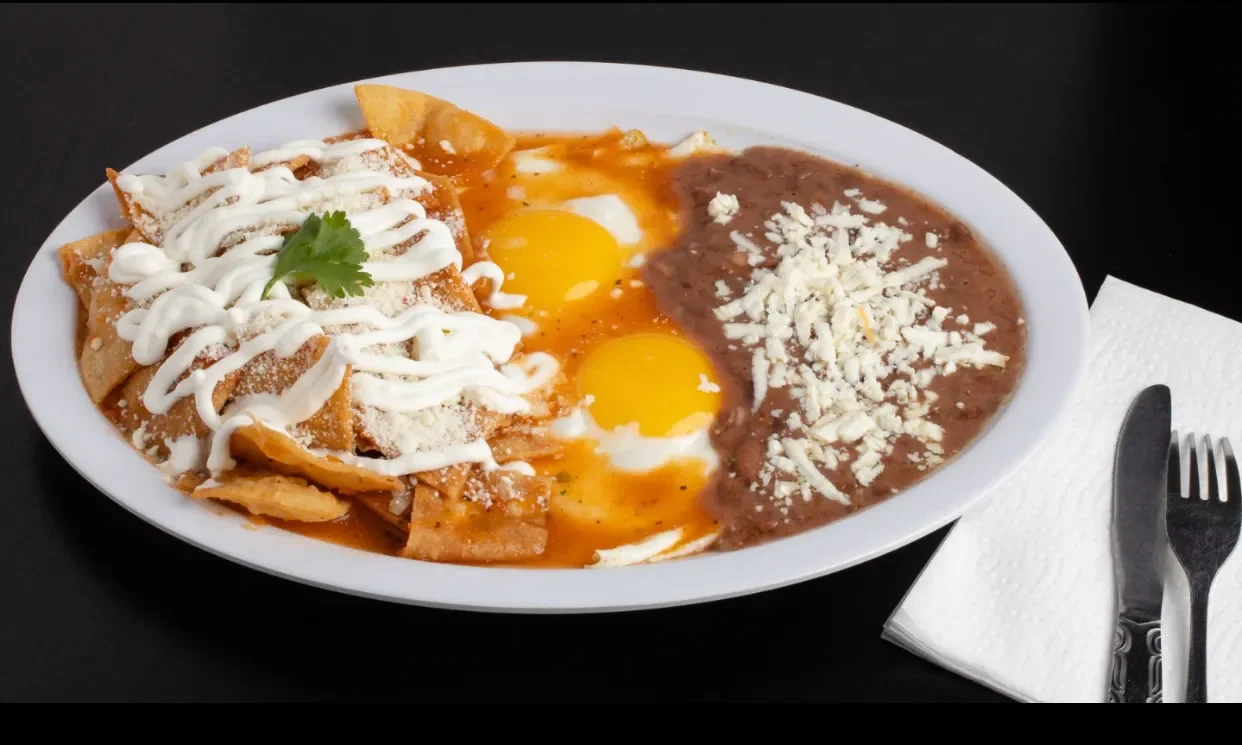 Chilaquiles imagery used in the restaurant concept