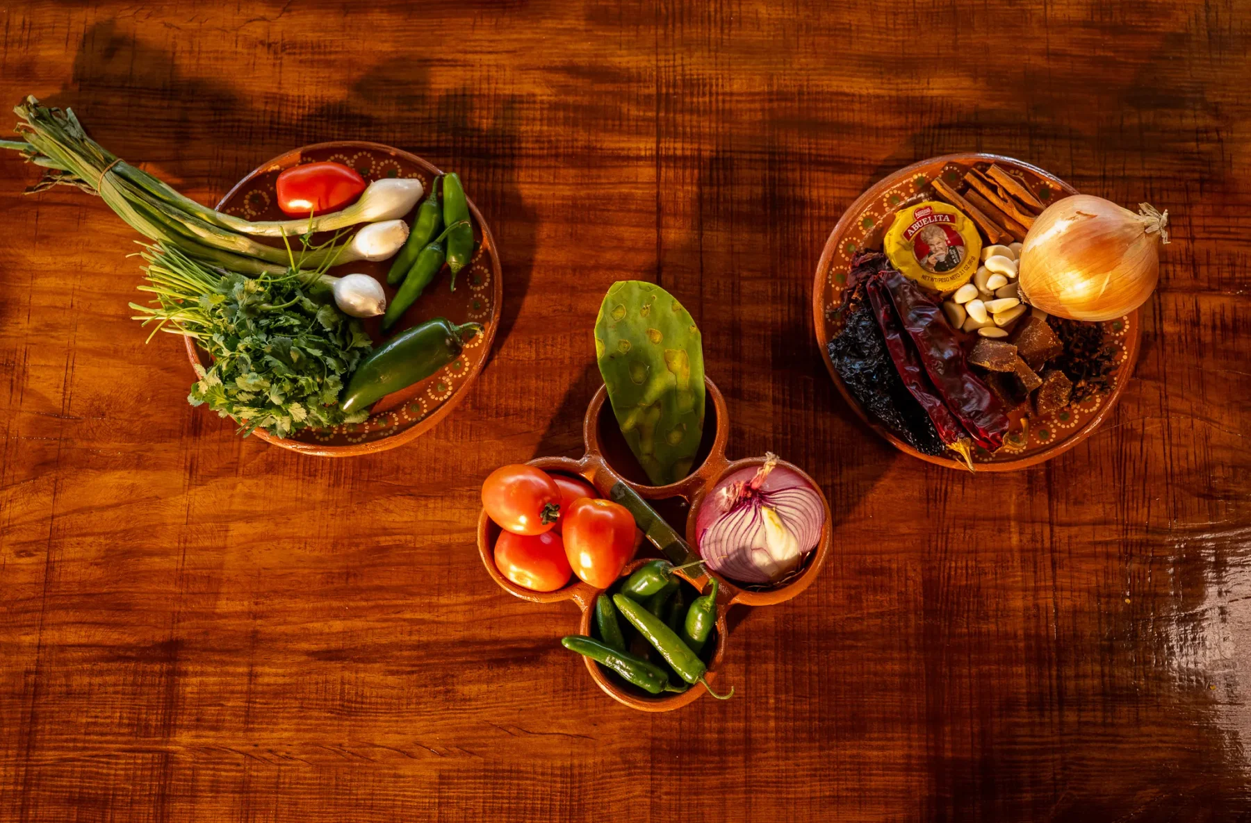 Food imagery used in the Las Mañanitas restaurant concept